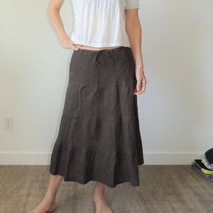 Linen boho skirt